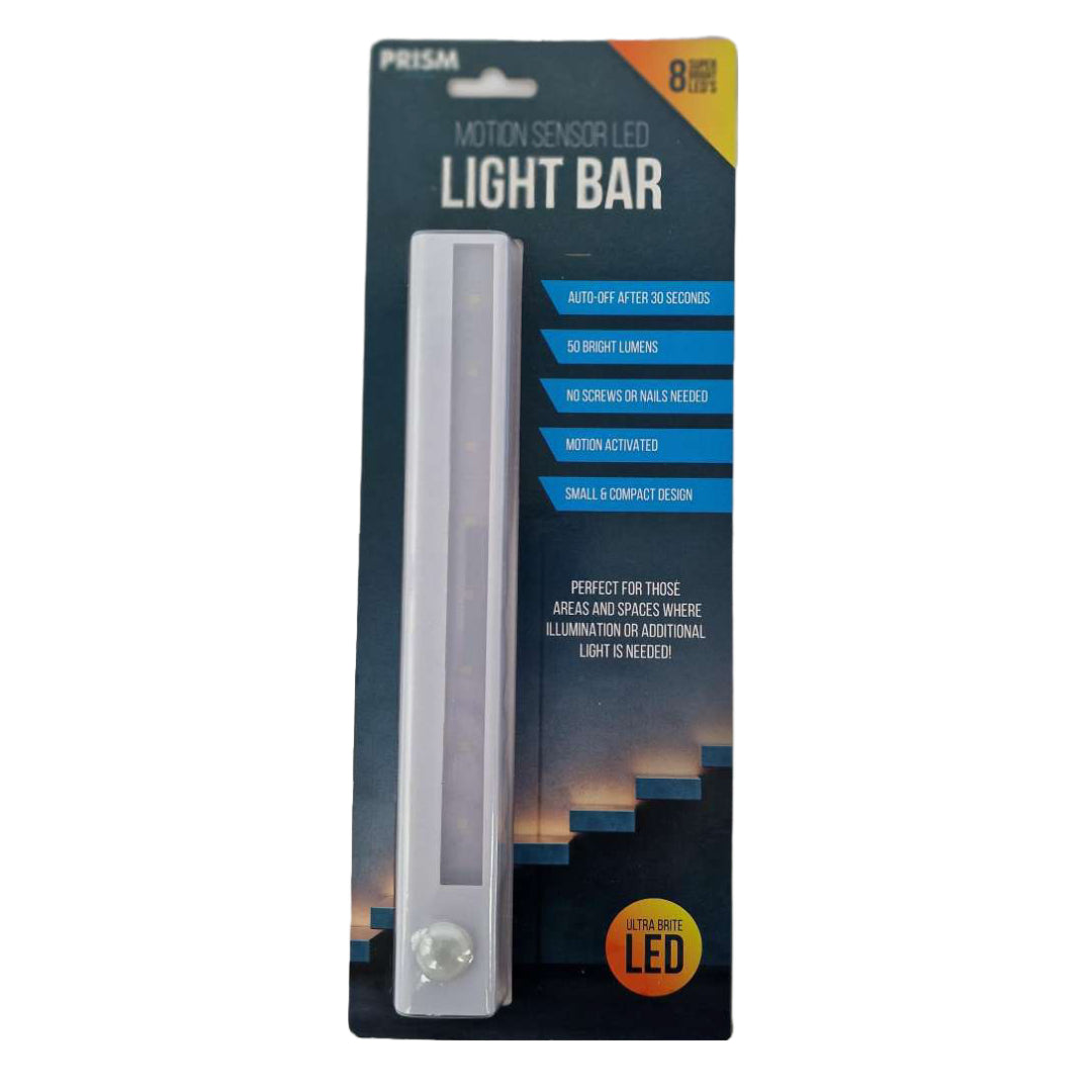 8 Bright LED PIR Motion Sensor Light Bar Cabinet Wireless 50Lumens Battery Opera 8 Bright LED PIR Motion Sensor Light Bar Cabinet Wireless 50Lumens Battery Opera